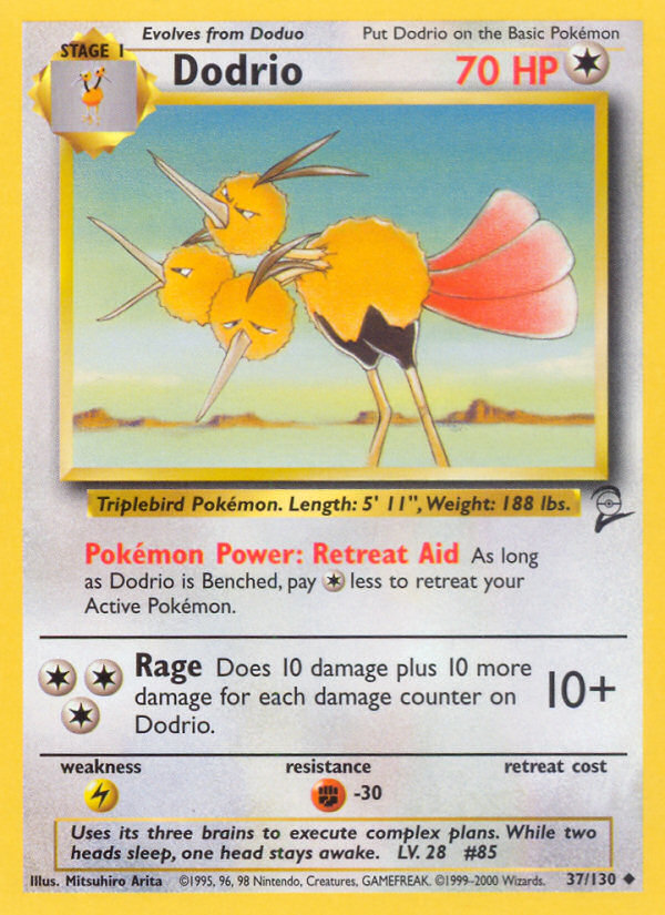 Pokemon | Dodrio (37/130) [Base Set 2] | The Nerd Merchant