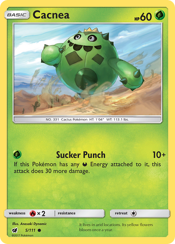 Pokemon | Cacnea (5/111) [Sun & Moon: Crimson Invasion] | The Nerd Merchant