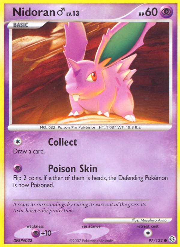 Pokemon | Nidoran (97/132) (Male) [Diamond & Pearl: Secret Wonders] | The Nerd Merchant