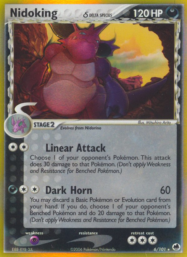 Pokemon | Nidoking (6/101) (Delta Species) [EX: Dragon Frontiers] | The Nerd Merchant