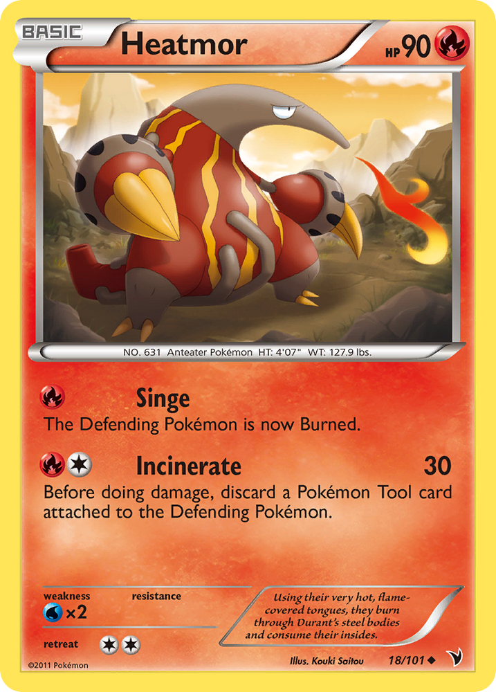 Pokemon | Heatmor (18/101) [Black & White: Noble Victories] | The Nerd Merchant