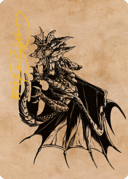 Magic | Ancient Copper Dragon Art Card (52) (Gold-Stamped Signature) [Commander Legends: Battle for Baldur's Gate Art Series] | The Nerd Merchant