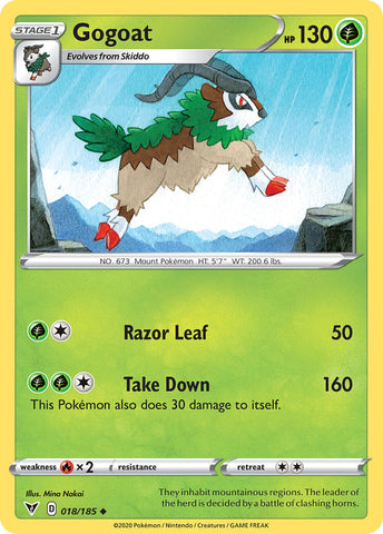 Pokemon | Gogoat (018/185) [Sword & Shield: Vivid Voltage] | The Nerd Merchant