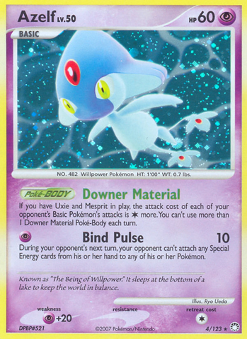 Pokemon | Azelf (4/123) [Diamond & Pearl: Mysterious Treasures] | The Nerd Merchant