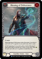 Flesh and Blood TCG | Blessing of Deliverance (Red) [U-WTR054] (Welcome to Rathe Unlimited)  Unlimited Rainbow Foil | The Nerd Merchant