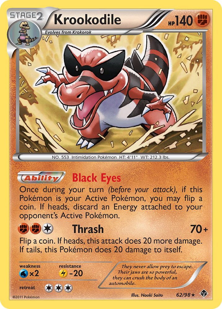 Pokemon | Krookodile (62/98) [Black & White: Emerging Powers] | The Nerd Merchant