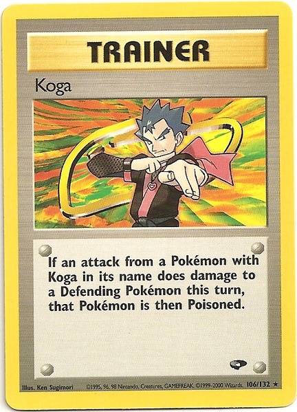 Pokemon | Koga (106/132) [Gym Challenge Unlimited] | The Nerd Merchant