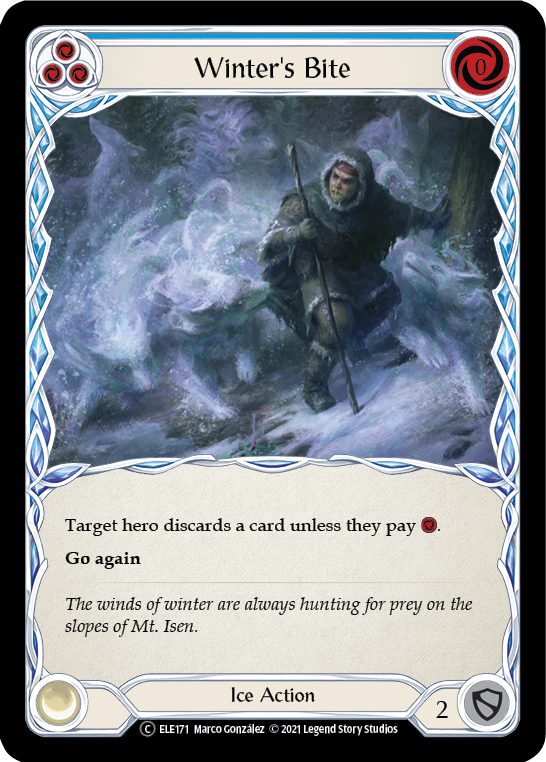 Flesh and Blood TCG | Winter's Bite (Blue) [U-ELE171] (Tales of Aria Unlimited)  Unlimited Rainbow Foil | The Nerd Merchant
