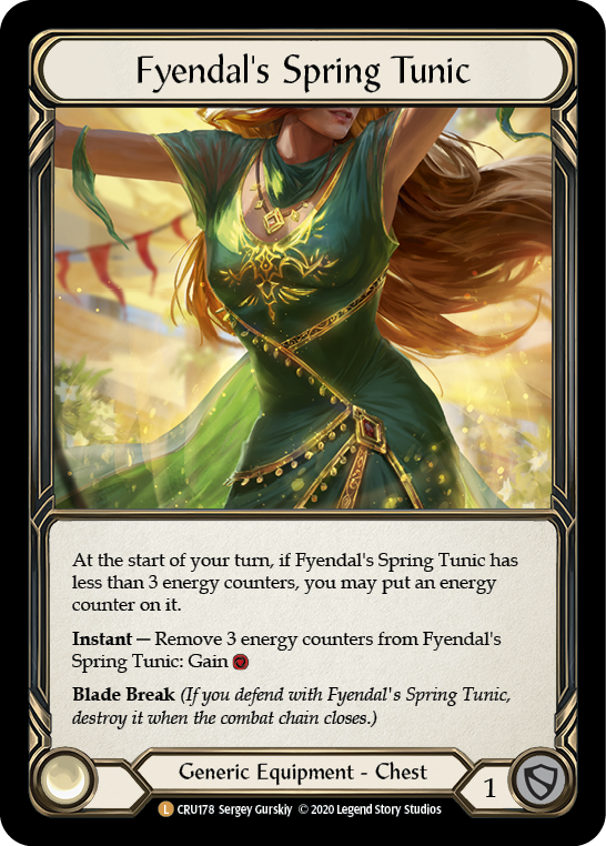 Flesh and Blood TCG | Fyendal's Spring Tunic [CRU178] (Crucible of War)  1st Edition Normal | The Nerd Merchant