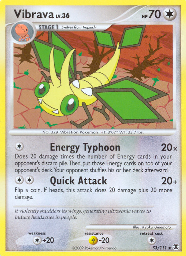 Pokemon | Vibrava (53/111) [Platinum: Rising Rivals] | The Nerd Merchant