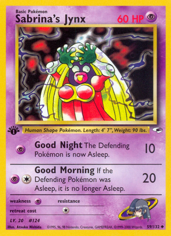 Pokemon | Sabrina's Jynx (59/132) [Gym Heroes 1st Edition] | The Nerd Mechant