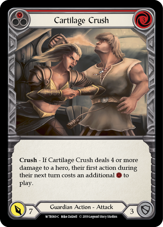 Flesh and Blood TCG | Cartilage Crush (Red) [WTR060-C] (Welcome to Rathe)  Alpha Print Rainbow Foil | The Nerd Merchant