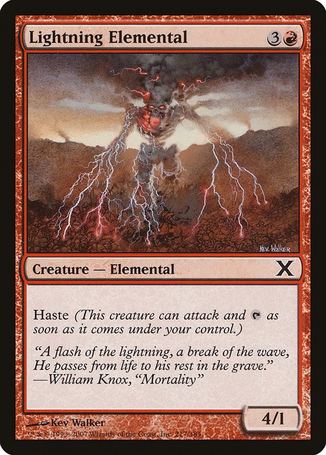 Magic | Lightning Elemental [Tenth Edition] | The Nerd Merchant