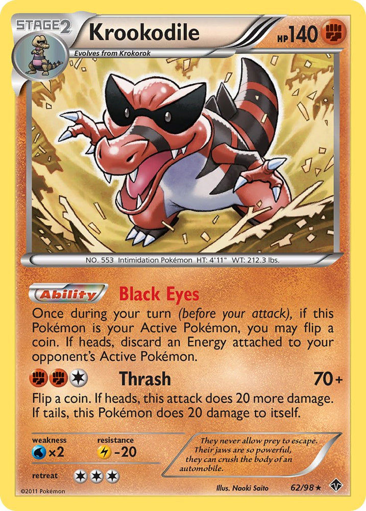 Pokemon | Krookodile (62/98) (Theme Deck Exclusive) [Black & White: Emerging Powers] | The Nerd Merchant