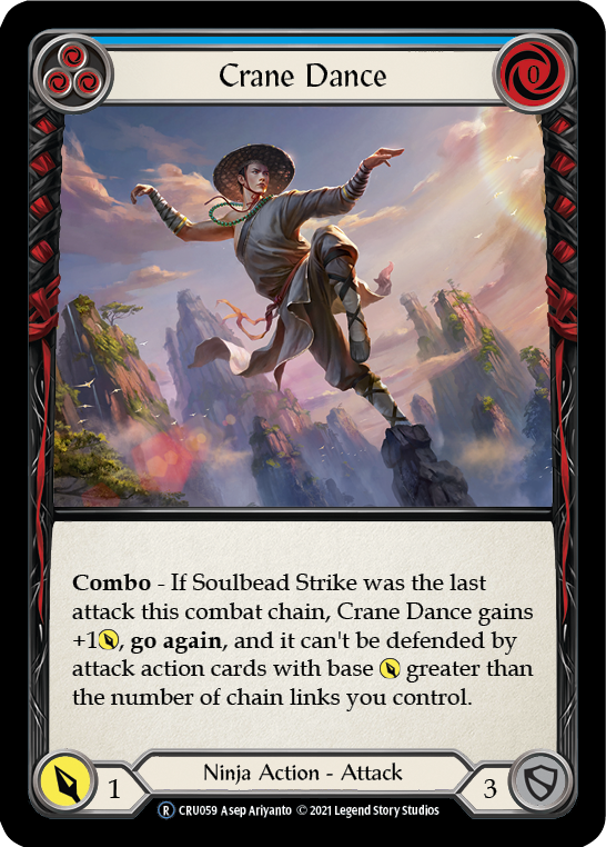 Flesh and Blood TCG | Crane Dance (Blue) [U-CRU059] (Crucible of War Unlimited)  Unlimited Rainbow Foil | The Nerd Merchant