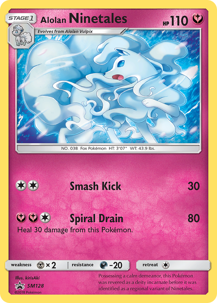 Pokemon | Alolan Ninetales (SM128) [Sun & Moon: Black Star Promos] | The Nerd Merchant