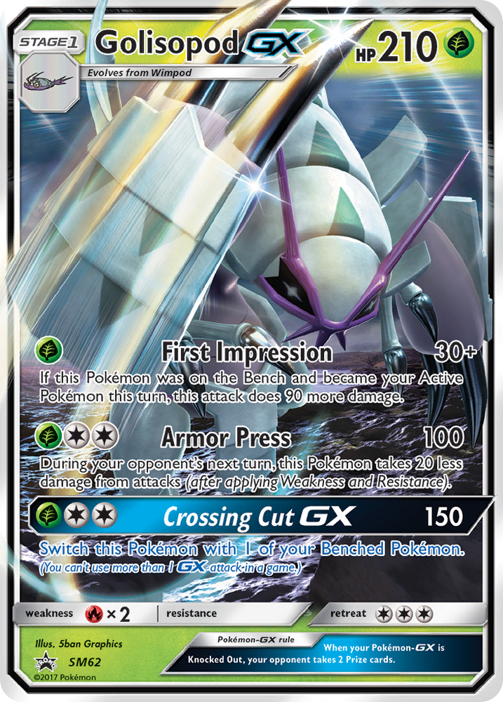 Pokemon | Golisopod GX (SM62) [Sun & Moon: Black Star Promos] | The Nerd Merchant