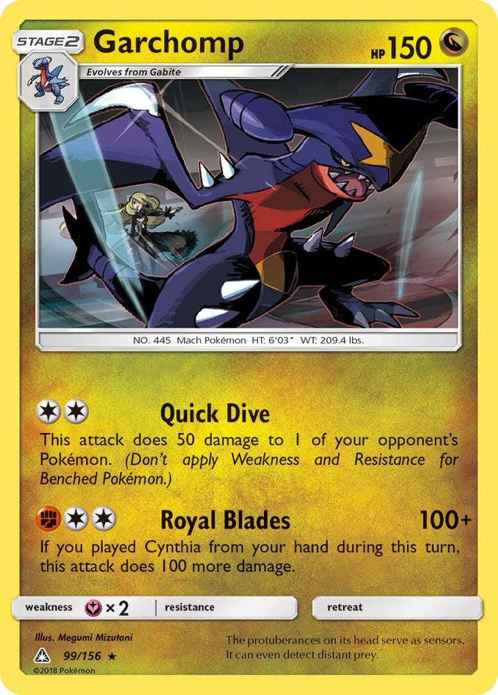 Pokemon | Garchomp (99/156) (Cracked Ice Holo) (Theme Deck Exclusive) [Sun & Moon: Ultra Prism] | The Nerd Merchant