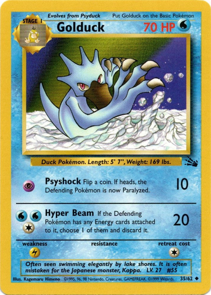 Pokemon | Golduck (35/62) [Fossil Unlimited] | The Nerd Merchant