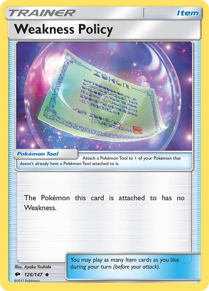 Pokemon | Weakness Policy (126/147) [Sun & Moon: Burning Shadows] | The Nerd Merchant