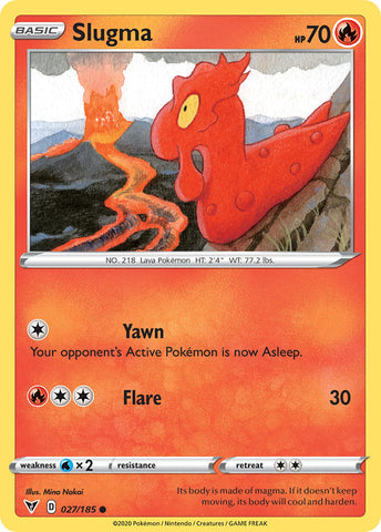 Pokemon | Slugma (027/185) [Sword & Shield: Vivid Voltage] | The Nerd Merchant