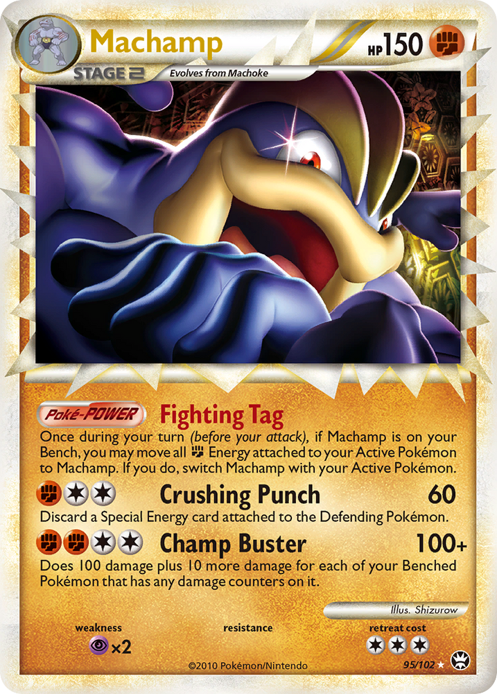 Pokemon | Machamp (95/102) [HeartGold & SoulSilver: Triumphant] | The Nerd Merchant