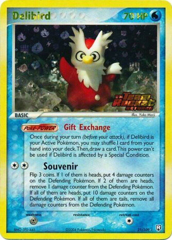 Pokemon | Delibird (21/109) (Stamped) [EX: Team Rocket Returns] | The Nerd Merchant