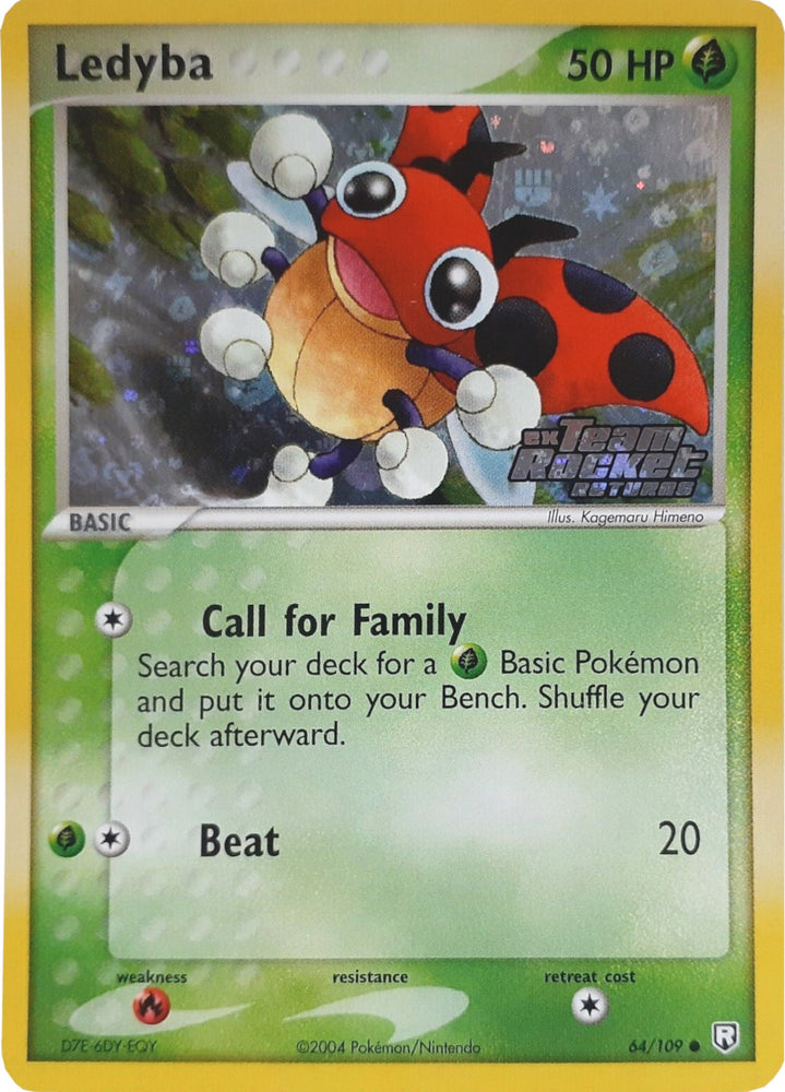 Pokemon | Ledyba (64/109) (Stamped) [EX: Team Rocket Returns] | The Nerd Merchant
