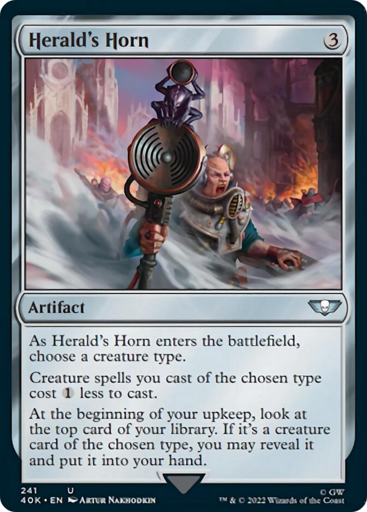 Magic | Herald's Horn (Surge Foil) [Warhammer 40,000] | The Nerd Merchant