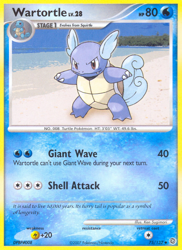 Pokemon | Wartortle (75/132) [Diamond & Pearl: Secret Wonders] | The Nerd Merchant