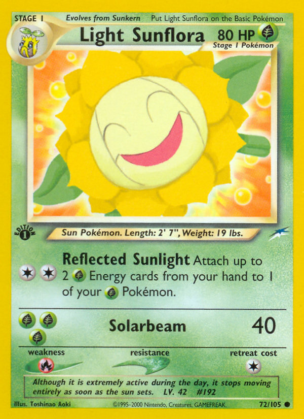 Pokemon | Light Sunflora (72/105) [Neo Destiny 1st Edition] | The Nerd Merchant