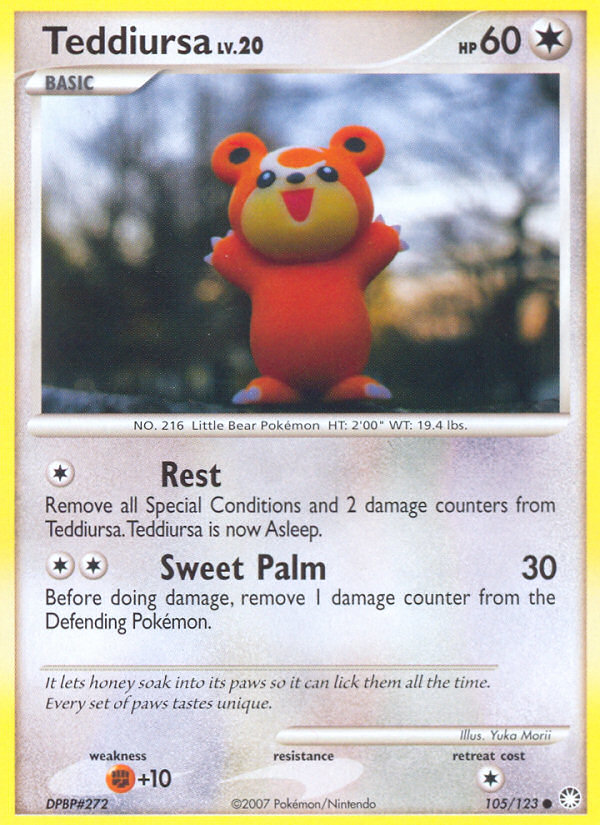 Pokemon | Teddiursa (105/123) [Diamond & Pearl: Mysterious Treasures] | The Nerd Merchant
