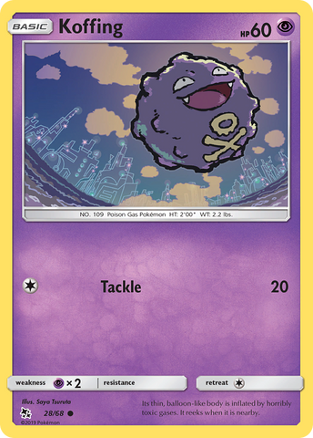 Pokemon | Koffing (28/68) [Sun & Moon: Hidden Fates] | The Nerd Merchant