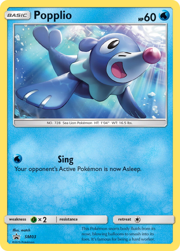 Pokemon | Popplio (SM03) [Sun & Moon: Black Star Promos] | The Nerd Merchant