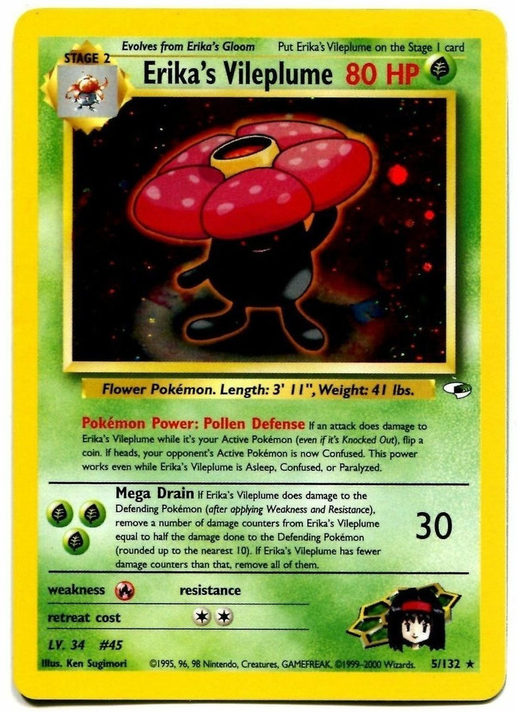 Pokemon | Erika's Vileplume (5/132) [Gym Heroes Unlimited] | The Nerd Merchant