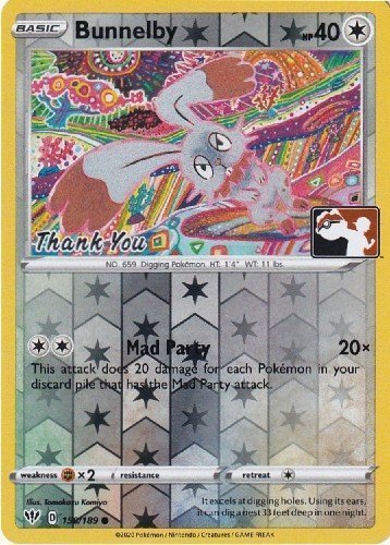Pokemon | Bunnelby (150/189) (Thank You Promo) [Sword & Shield: Darkness Ablaze] | The Nerd Merchant