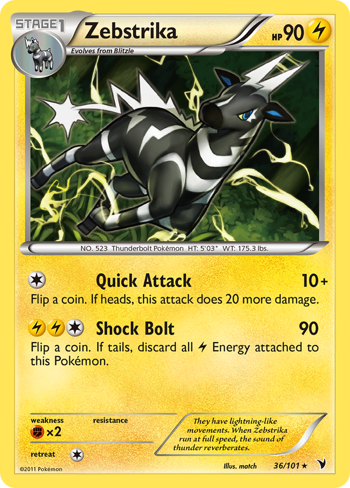 Pokemon | Zebstrika (36/101) [Black & White: Noble Victories] | The Nerd Merchant