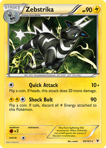 Pokemon | Zebstrika (36/101) [Black & White: Noble Victories] | The Nerd Merchant