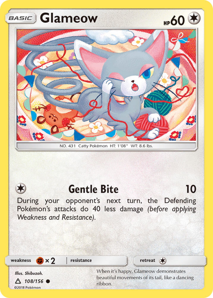 Pokemon | Glameow (108/156) [Sun & Moon: Ultra Prism] | The Nerd Merchant