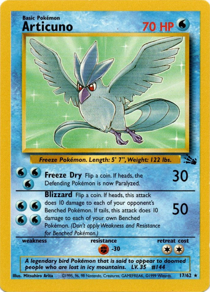 Pokemon | Articuno (17/62) [Fossil Unlimited] | The Nerd Merchant
