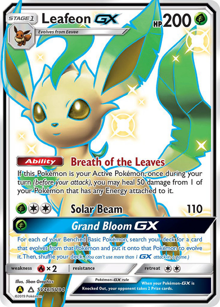 Pokemon | Leafeon GX (SV46/SV94) [Sun & Moon: Hidden Fates - Shiny Vault] | The Nerd Merchant