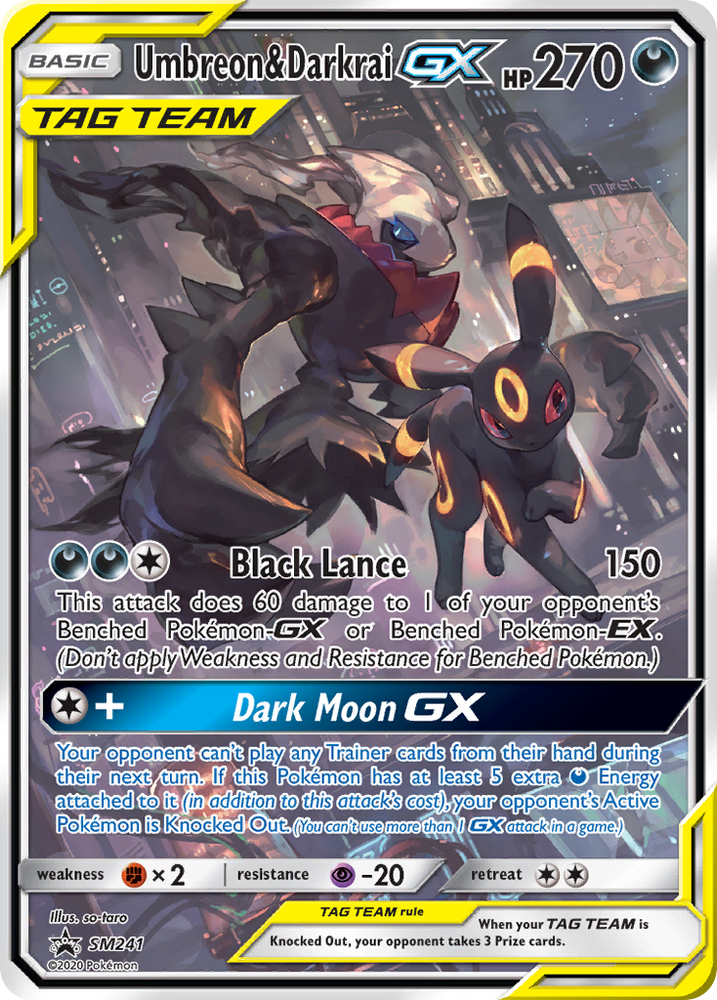 Pokemon | Umbreon & Darkrai GX (SM241) (Jumbo Card) [Sun & Moon: Black Star Promos] | The Nerd Merchant