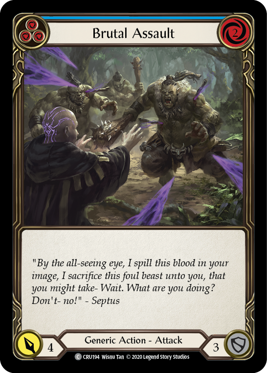 Flesh and Blood TCG | Brutal Assault (Blue) [CRU194] (Crucible of War)  1st Edition Rainbow Foil | The Nerd Merchant