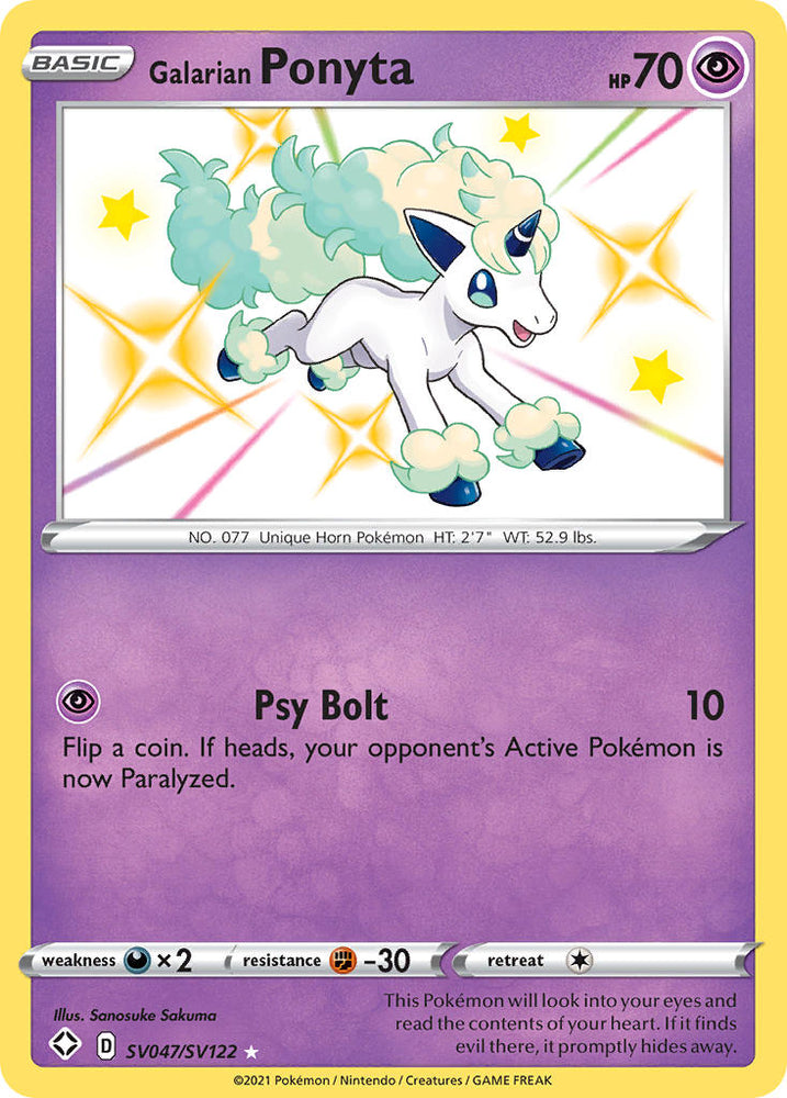 Pokemon | Galarian Ponyta (SV047/SV122) [Sword & Shield: Shining Fates] | The Nerd Merchant