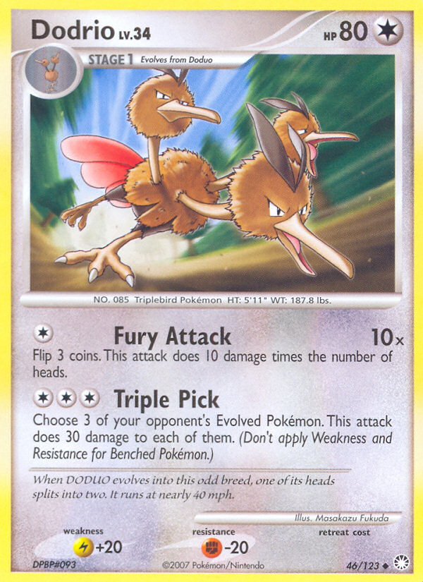 Pokemon | Dodrio (46/123) [Diamond & Pearl: Mysterious Treasures] | The Nerd Merchant