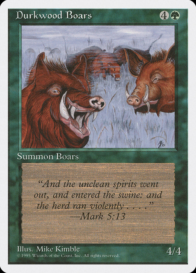 Magic | Durkwood Boars [Fourth Edition] | The Nerd Merchant