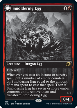 Magic | Smoldering Egg // Ashmouth Dragon [Innistrad: Double Feature] | The Nerd Merchant