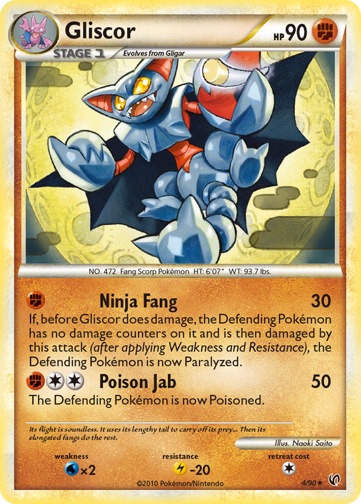 Pokemon | Gliscor (4/90) [HeartGold & SoulSilver: Undaunted] | The Nerd Merchant