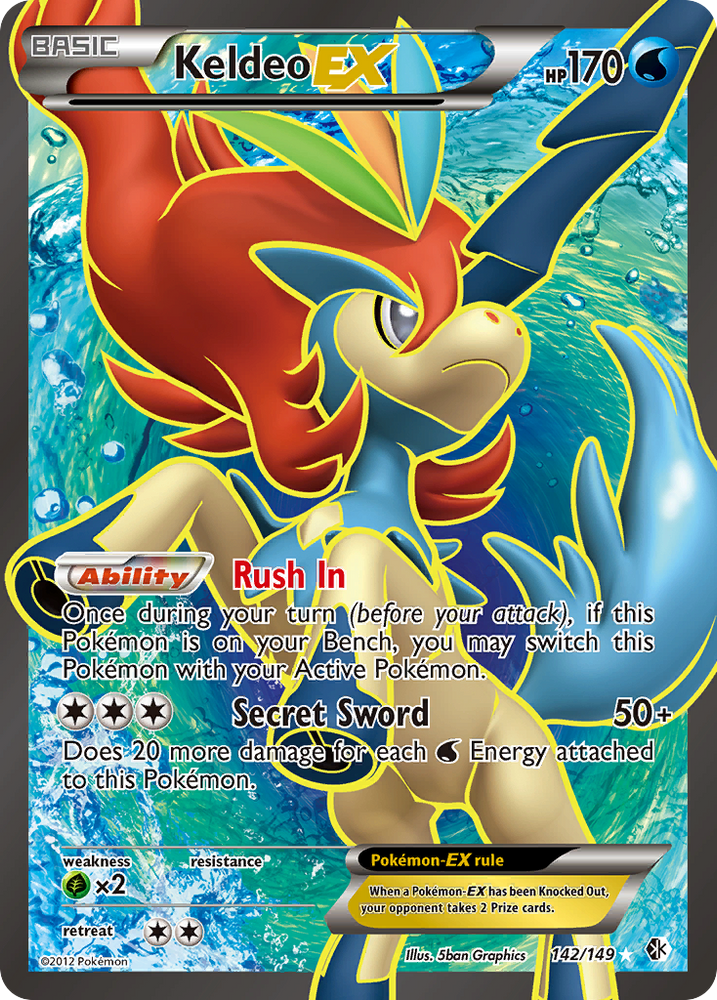 Pokemon | Keldeo EX (142/149) [Black & White: Boundaries Crossed] | The Nerd Merchant