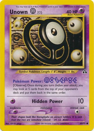 Pokemon | Unown [O] (69/75) [Neo Discovery Unlimited] | The Nerd Merchant